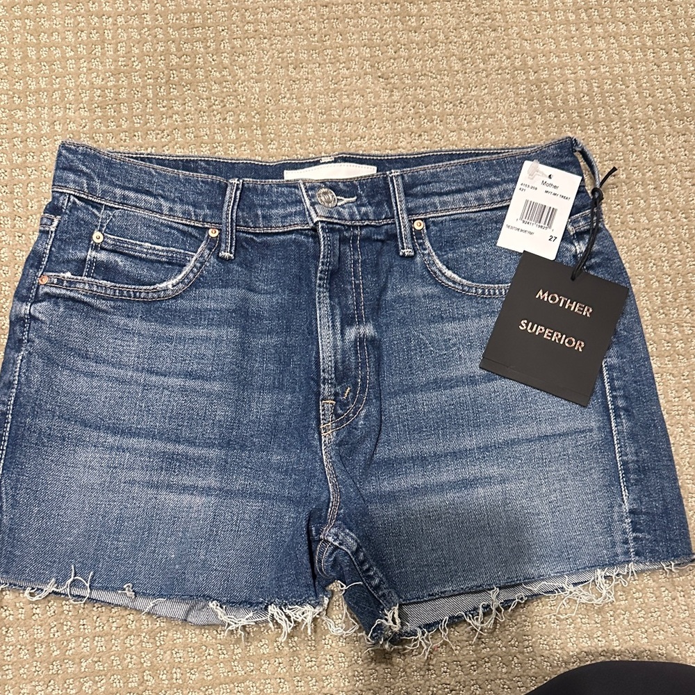 MOTHER The Dutchie Fray Jean Shorts